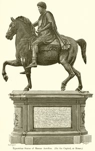 Equestrian Statue of Marcus Aurelius (On the Capitol, at Rome) by English School