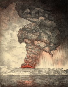 Eruption of Krakatoa, 26th August 1833, pub.1888
