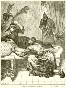 Esther Denouncing Haman by English School