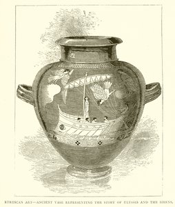 Etruscan Art--Ancient Vase Representing the Story of Ulysses and the Sirens