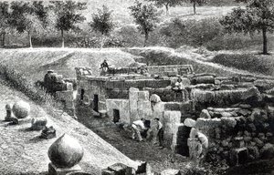 Etruscan Tombs excavated by Signor Mancini at Orvieto by English School