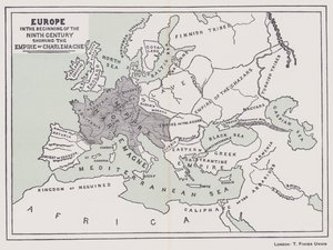 Europe, in the Beginning of the Ninth Century Showing the Empire of Charlemagne