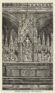 Exeter Cathedral, the reredos by English School
