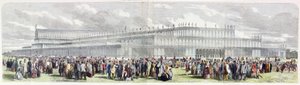 Exterior of the Crystal Palace Erected in Hyde Park for the Exhibition of the Industry of all Nations by English School