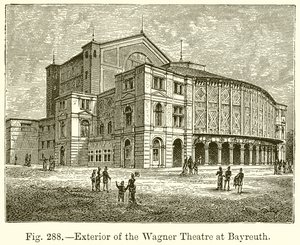 Exterior of the Wagner Theatre at Bayreuth by English School