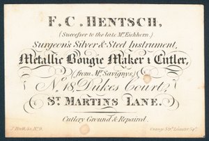 F C Hentsch, surgeons silver and steel instrument