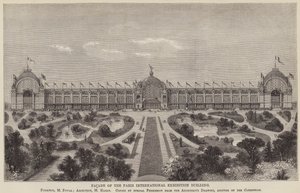 Facade of the Paris International Exhibition Building by English School