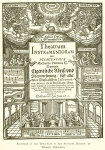 Facsimile of the Title-Page to the Syntagma Musicum by Michael Praetorius by English School