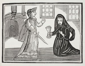 Fair Rosamond being poisoned by Queen Eleanor (illustration) by English School