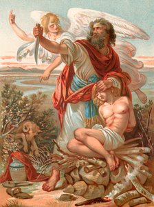 Faithful Abraham Ready to Sacrifice His Son Isaac