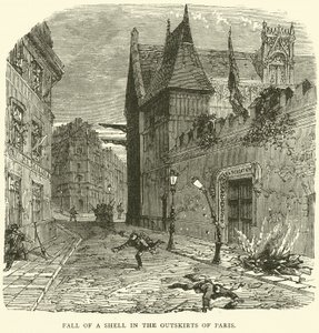 Fall of a Shell in the Outskirts of Paris, October 1870 by English School