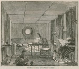 Family Saloon Cabin in the Great Eastern by English School