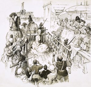 Famous Prisoners: Marie Antoinette on her way to the guillotine