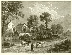 Farm in the Regents Park, 1750 by English School