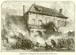 Farmhouse of Hougoumont on the Field of Waterloo by English School