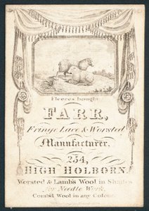 Farr, fringe lace and worsted manufacturer by English School