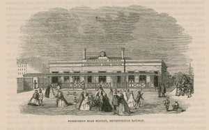 Farringdon Road Station on the Metropolitan Railway by English School