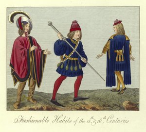 Fashionable Habits of the 15th and 16th Centuries by English School