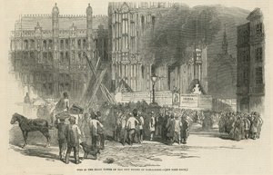 Fire in the Clock Tower of the New Houses of Parliament