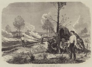 Fires in the Landes, France, a Post of Observation by English School