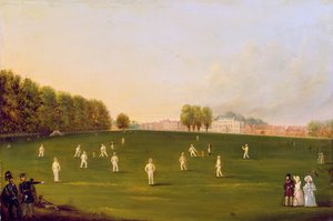 First Grand Match of Cricket Played by Members of the Royal Amateur Society on Hampton Court Green, 3rd August 1836