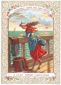 Fisherwoman looking out to sea