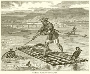 Fishing with Cormorants by English School
