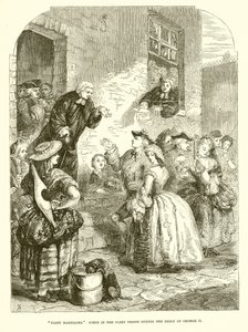 Fleet Marriages. Scene in the Fleet Prison during the Reign of George II by English School