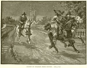 Flight of Charles from Oxford by English School