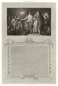 Flight of James II by English School