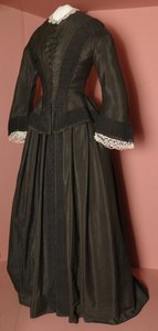 Florence Nightingales black bodice and matching skirt, c.1870