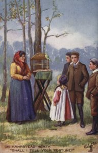 Fortune Teller on Hampstead Heath by English School