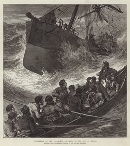 Foundering of the Steam-Ship La Plata in the Bay of Biscay by English School