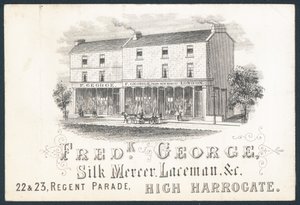 Fred K George, Silk Mercer and Laceman, Trade Card by English School
