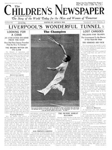 Fred Perry, front page of 
