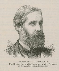 Frederick D Mocatta, President of the Jewish Home and a Vice-President of the Anglo-Jewish Association by English School