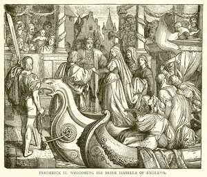 Frederick II Welcoming His Bride Isabella of England by English School