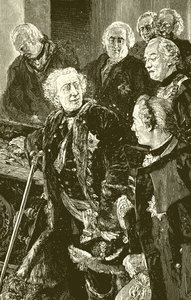 Frederick the Great at the coffin of the Great Elector by English School