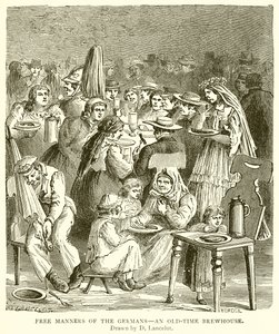 Free Manners of the Germans--An Old-Time Brewhouse by English School
