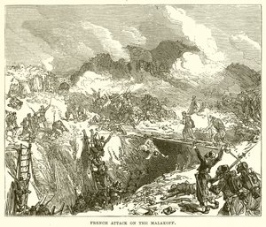 French Attack on the Malakoff by English School