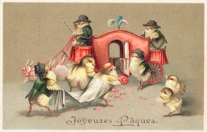 French Easter Card by English School