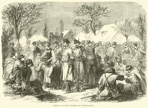 French Fugitive Soldiers in Switzerland, November 1870 by English School