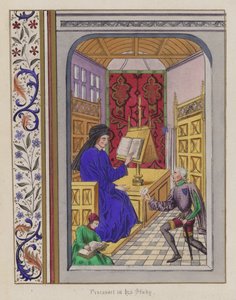 Froissart in his study by English School