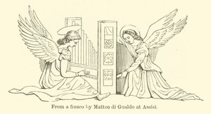 From a Fresco by Matteo di Gualdo at Assisi