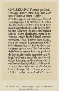 From the Liber Epistolarum of Barzizius, printed at Paris by English School