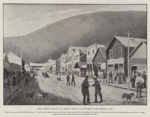 Front Street, Dawson City, looking West, as it appeared in the Summer of 1898 by English School