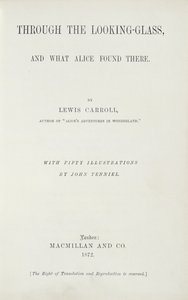 Frontispiece to Alice Through the Looking-Glass by Lewis Carroll, published by Macmillan, 1872