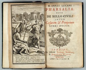 Frontispiece to Pharsalia or The Civil War Between Caesar and Pompey by Marcus Annaeus Lucan, engraved by J. Cole, 1719
