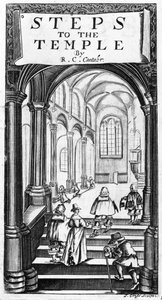 Frontispiece to Steps to the Temple by Richard Crashaw, Engraved by J. Cross, 1648 by English School