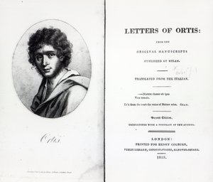 Frontispiece to The Letters of Ortis by Niccolo Ugo Foscolo